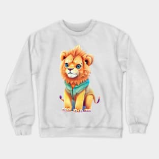 colorful cute lion Crewneck Sweatshirt